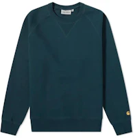 Carhartt WIP Solid Crewneck Pullover Sweatshirt Blue I026383-0JJ Carhartt WIP Solid Crewneck Pullover Sweatshirt Blue I026383-0JJ