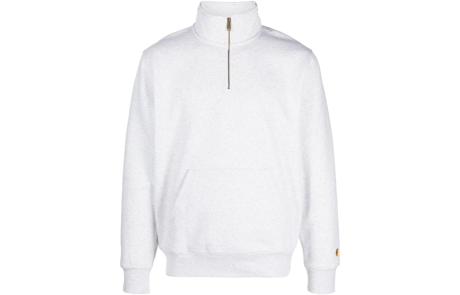 Carhartt WIP Solid Half-Zip Pullover Sweatshirt Light Gray 19277927