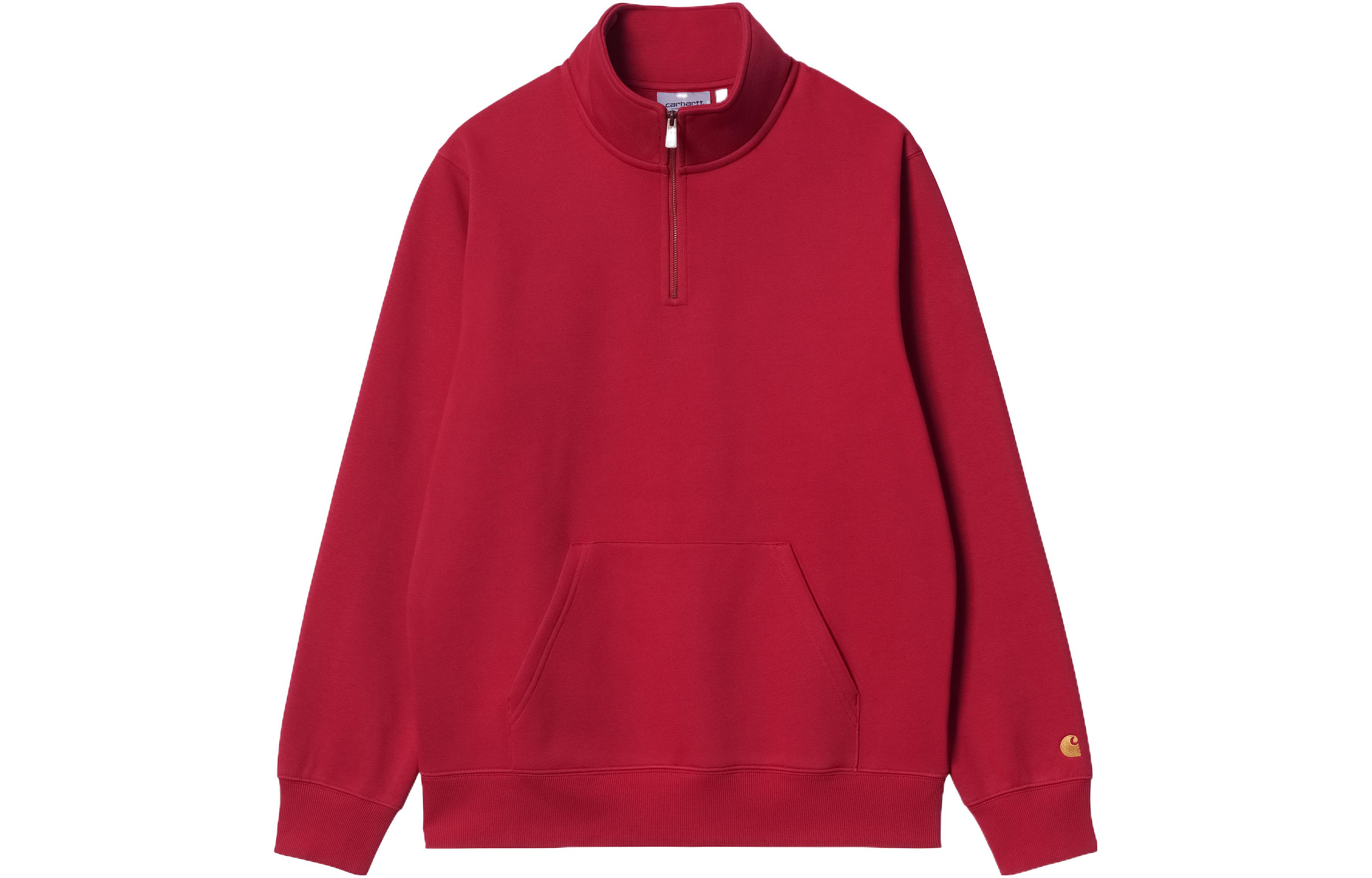 Carhartt WIP Solid Half-Zip Pullover Sweatshirt Red I027038-0O5-XX