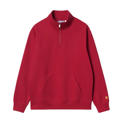 Carhartt WIP Solid Half-Zip Pullover Sweatshirt Red I027038-0O5-XX