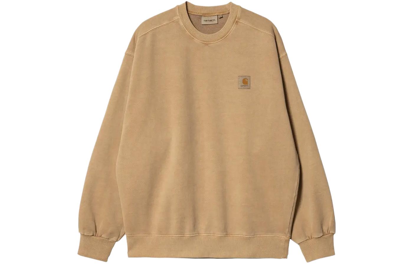 Carhartt WIP Solid Logo Patch Crewneck Sweatshirt Light Brown I029522-07E-GD