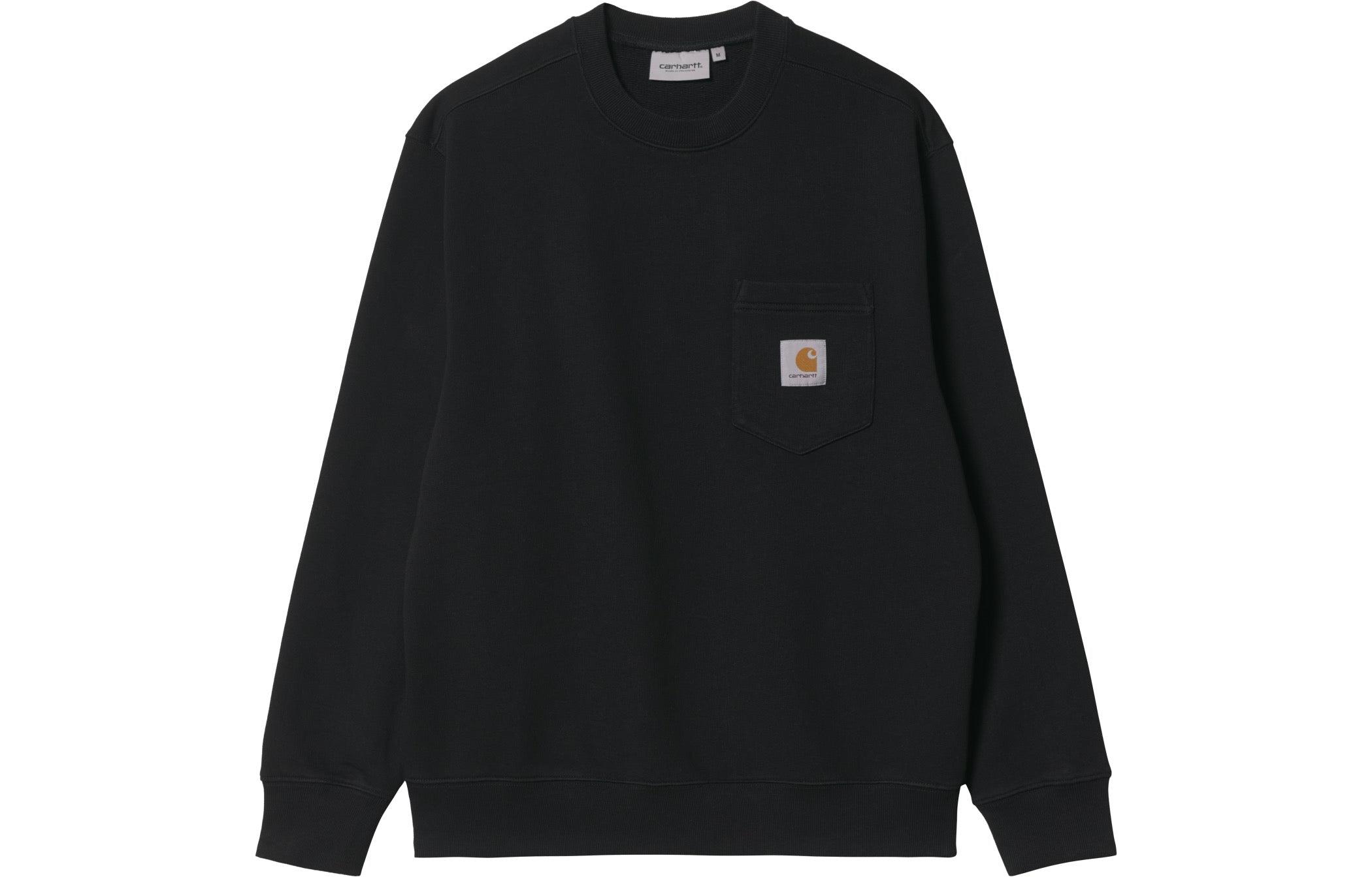 Carhartt WIP Solid Logo Patch Crewneck Sweatshirt Navy Blue () I030903-1C-67
