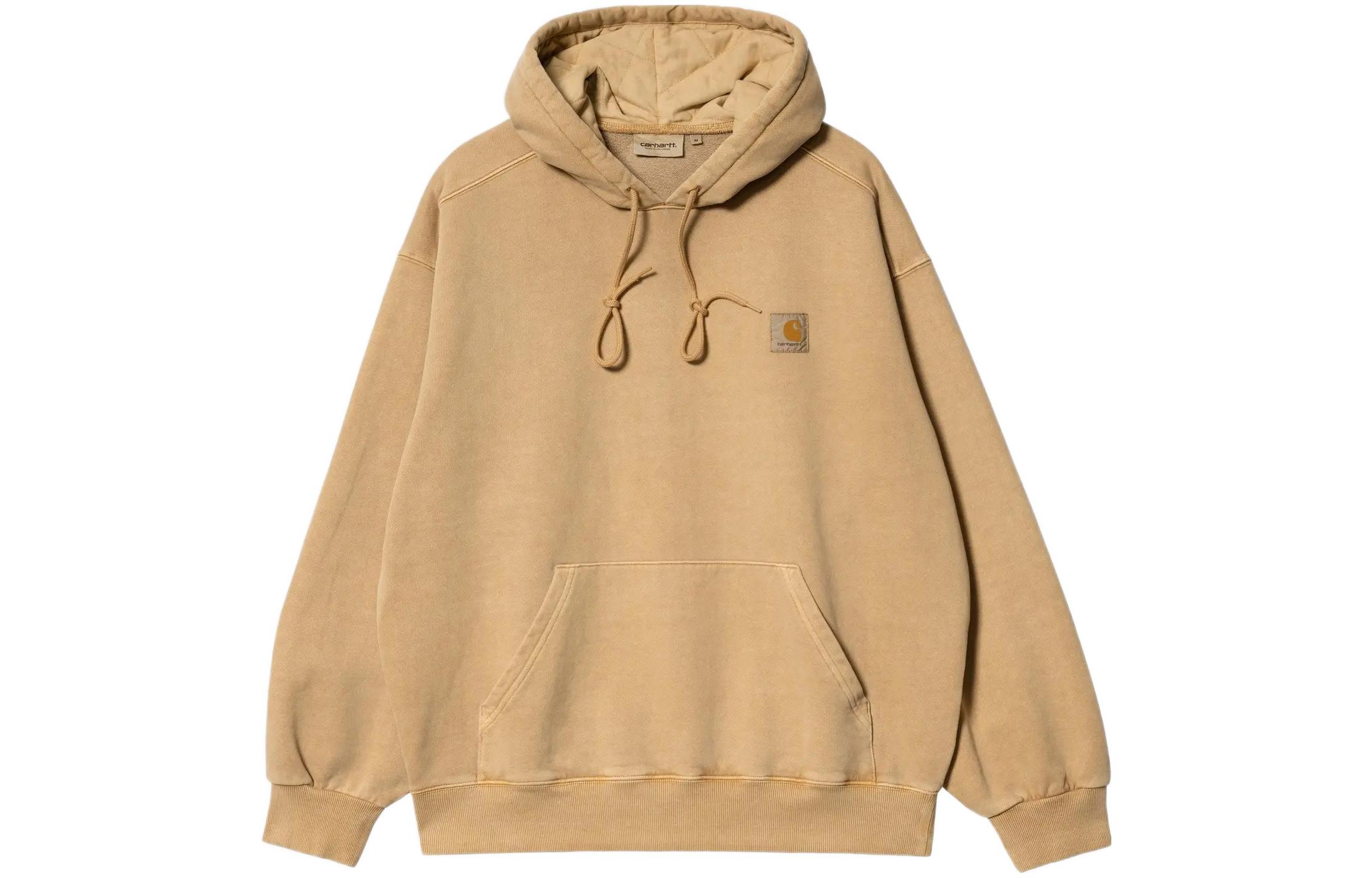 Carhartt WIP Solid Logo Patch Hoodie Yellow Menswear Pullover I029523-07E-GD