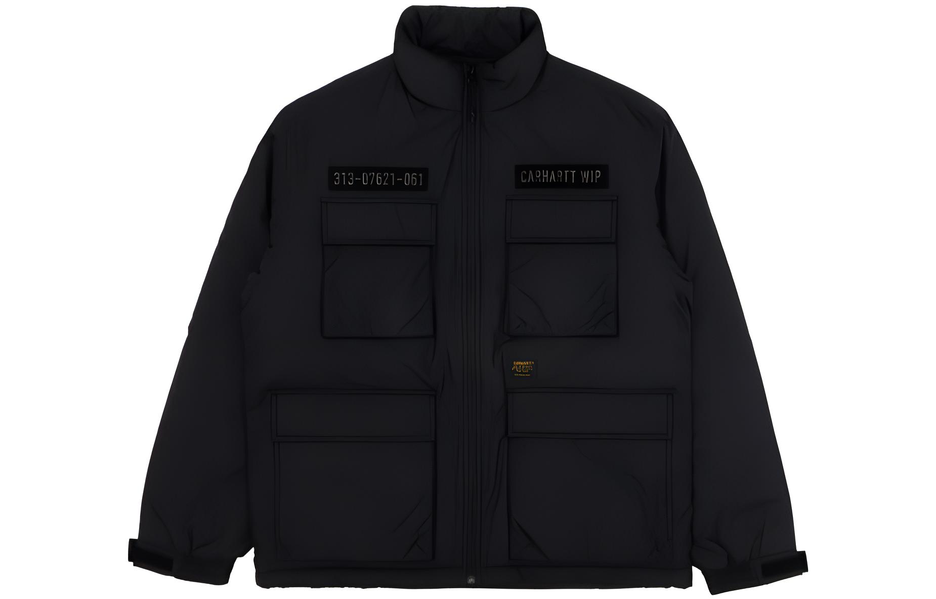 Carhartt WIP Solid Multi-Pocket Stand Collar Zip Jacket Black A202003-89-90