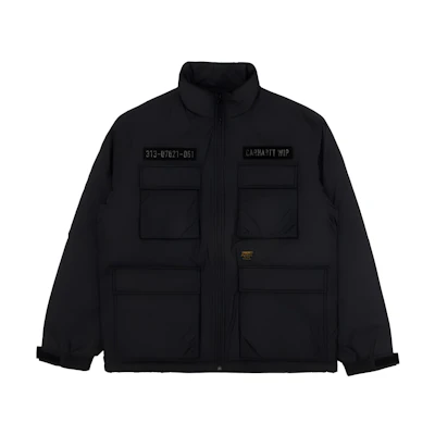 Carhartt WIP Solid Multi-Pocket Stand Collar Zip Jacket Black A202003-89-90