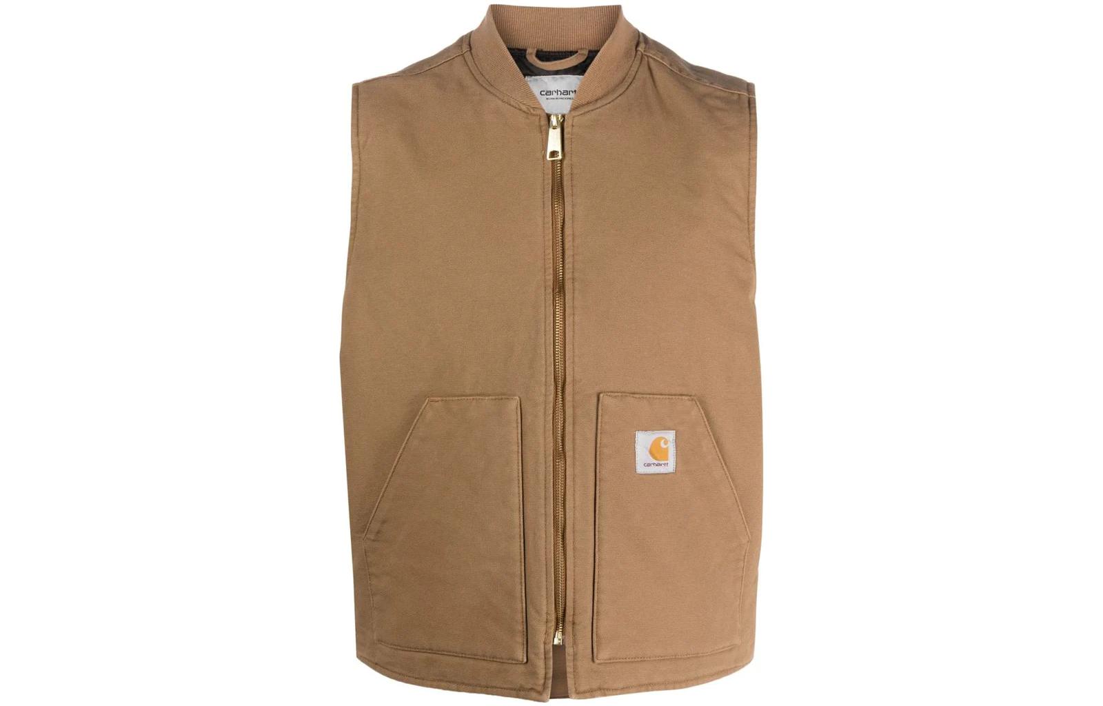 Carhartt WIP Solid Pocket Sleeveless Jacket Tan Men’s Vest I0264570314102