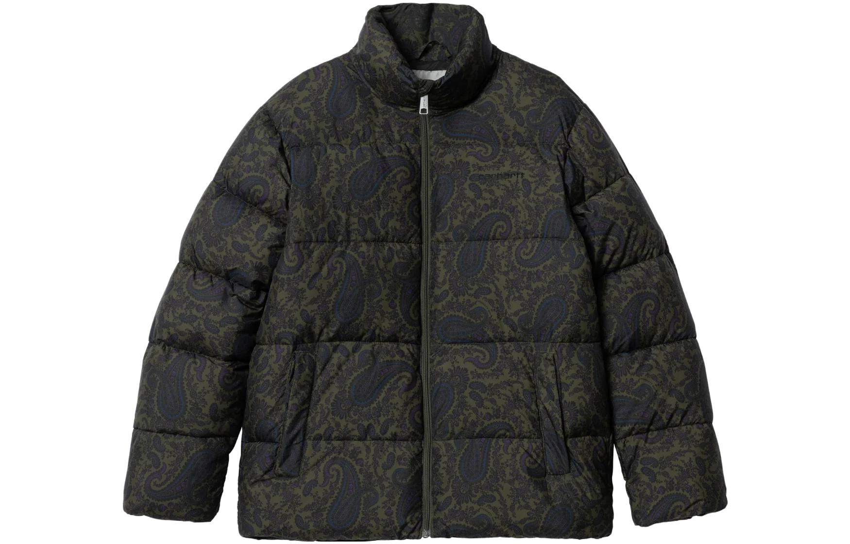 Carhartt WIP Springfield Printed Loose Fit Zip-Up Jacket Green I032262-20P-XX