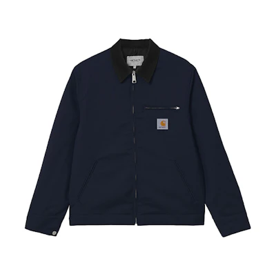Carhartt WIP SS21 Detroit Jacket Navy - Corduroy Collar Logo Jacket I029143-1C-01