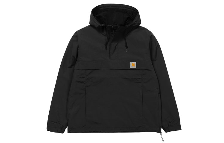 Order Carhartt WIP SS21 Jaket Lelaki Hooded Half-Zip Hitam I027782-89-00