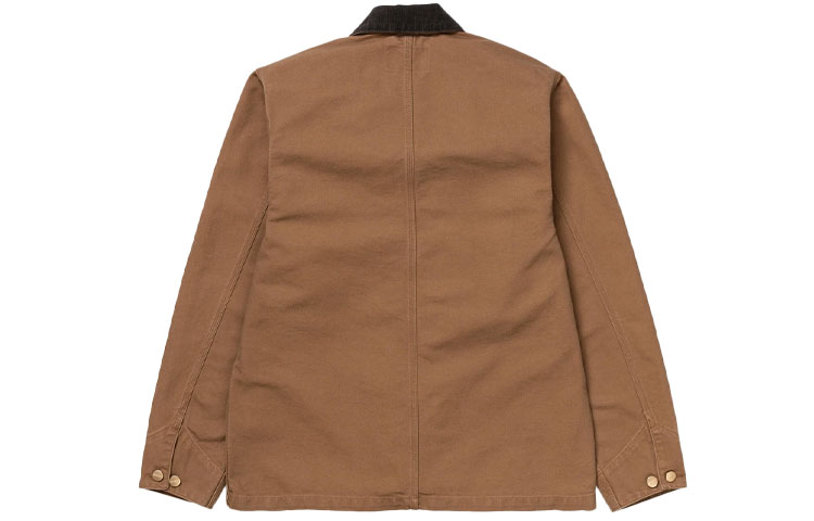 Lookbook Carhartt WIP Jaket Michigan Cokelat Kerah Corduroy Workwear Pria Gaya Retro SS21 I026480-HZ-02