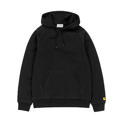 Carhartt WIP SS21 Minimalist Logo Embroidered Black Pullover Hoodie Men I026384-89-90