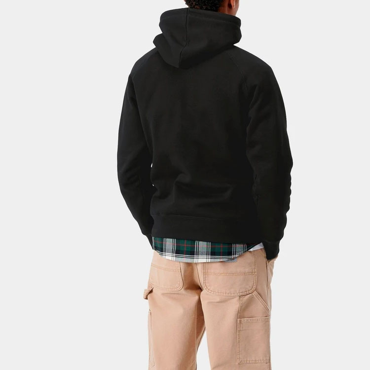 Purchase Carhartt WIP SS21 Hoodie Lelaki Logo Minimalis Sulam Hitam I026384-89-90