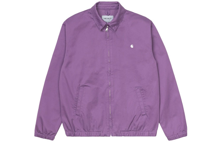 Carhartt WIP SS21 Purple Casual Jacket with Embroidered Chest Logo I026487-0AJ-02