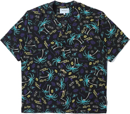 Carhartt WIP SS22 Black Floral Print Short-Sleeve Casual Shirt. CHXSRI030044I-BKX Order Carhartt WIP SS22 Black Floral Print Short-Sleeve Casual Shirt. CHXSRI030044I-BKX