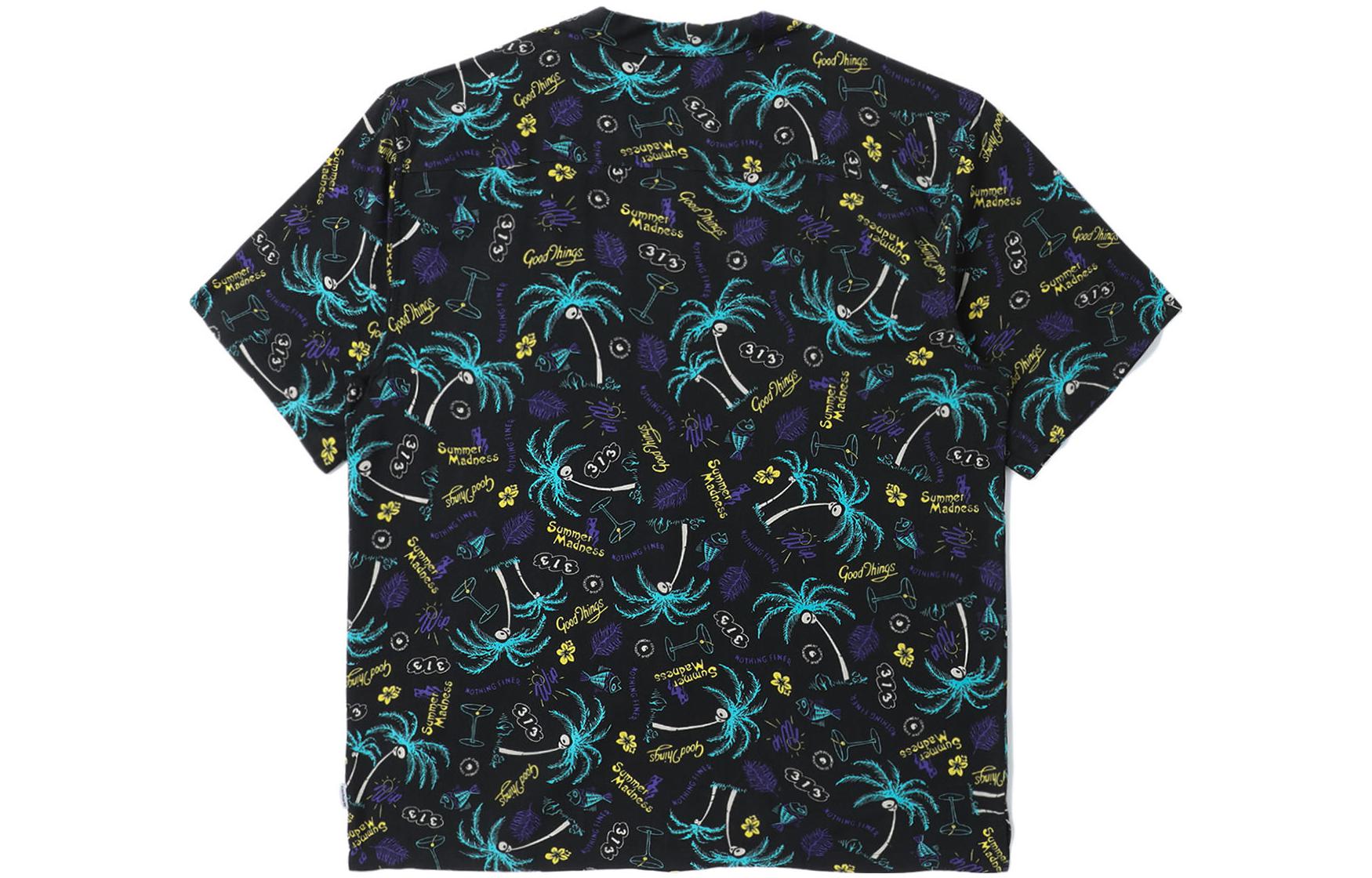 Lookbook Carhartt WIP SS22  Black Floral Print Short-Sleeve Casual Shirt. CHXSRI030044I-BKX