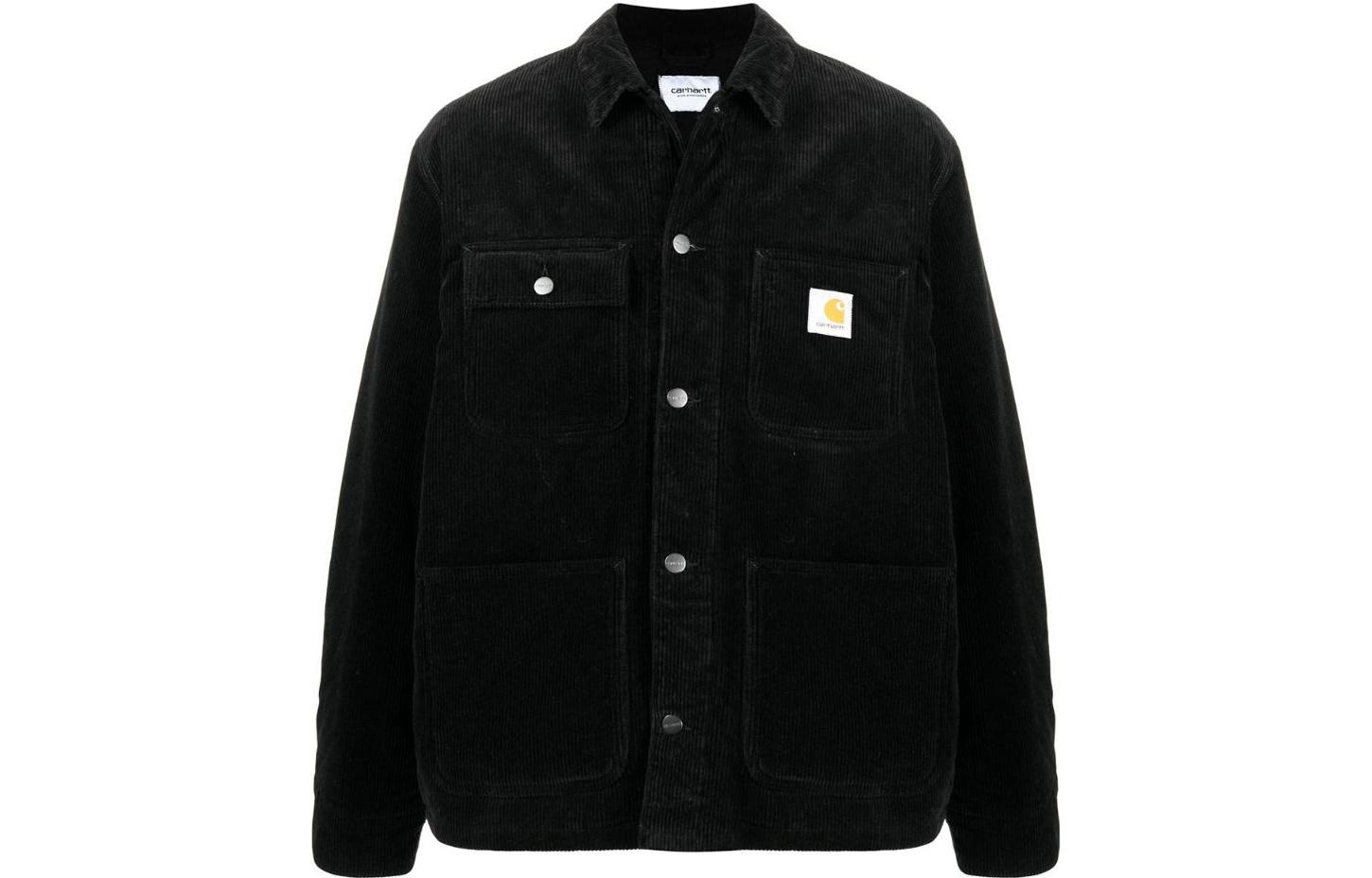Carhartt WIP SS22 Black Solid Color Single-Breasted Collar Jacket I028628BLK8902