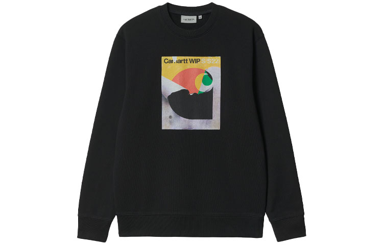 Carhartt WIP SS22 Book Cover Graphic Loose Crewneck Sweatshirt Black () I030131-89-XX