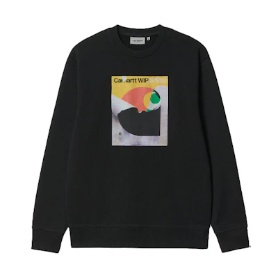 Carhartt WIP SS22 Book Cover Graphic Loose Crewneck Sweatshirt Black () I030131-89-XX