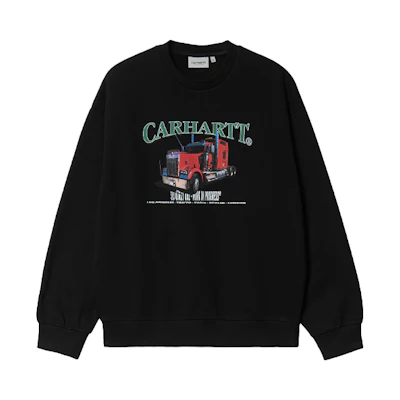 Carhartt WIP SS22 Cartoon Graphic Crewneck Long Sleeve Sweatshirt Black I030143-89-XX
