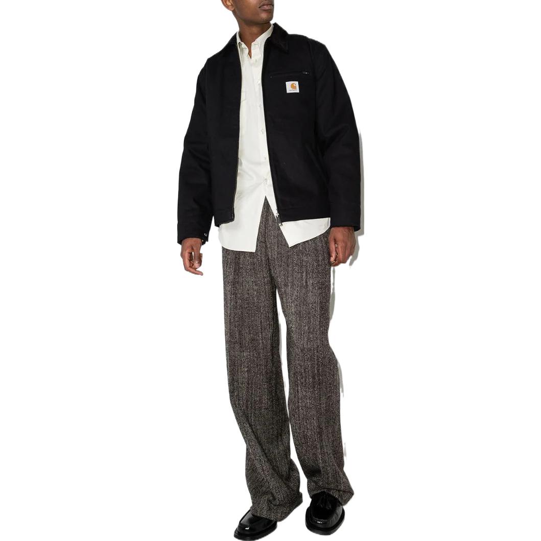 Carhartt WIP SS22 Detroit Jacket Black Corduroy Collar Casual  Outerwear I02842400E01 圖 3