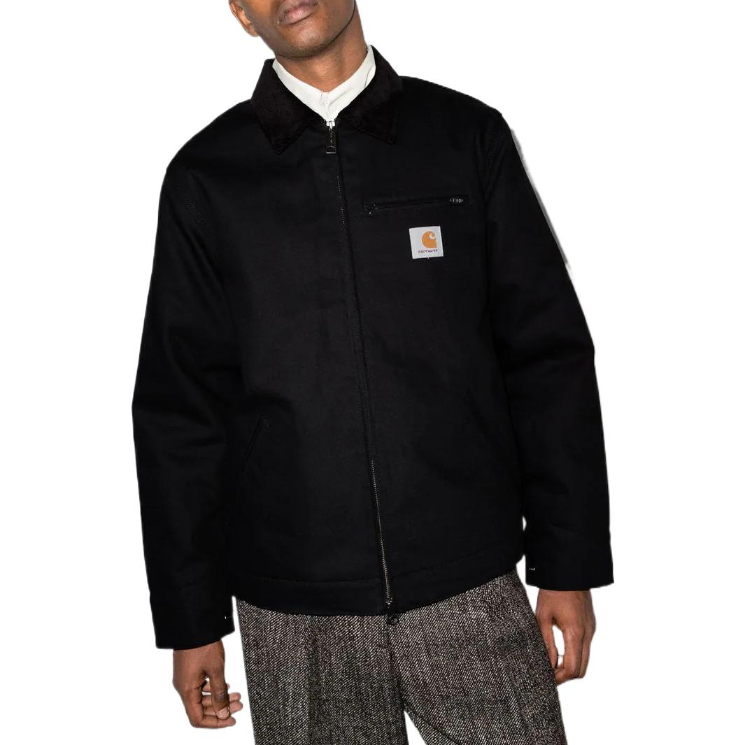 Carhartt WIP SS22 Detroit Jacket Black Corduroy Collar Casual  Outerwear I02842400E01 圖 5