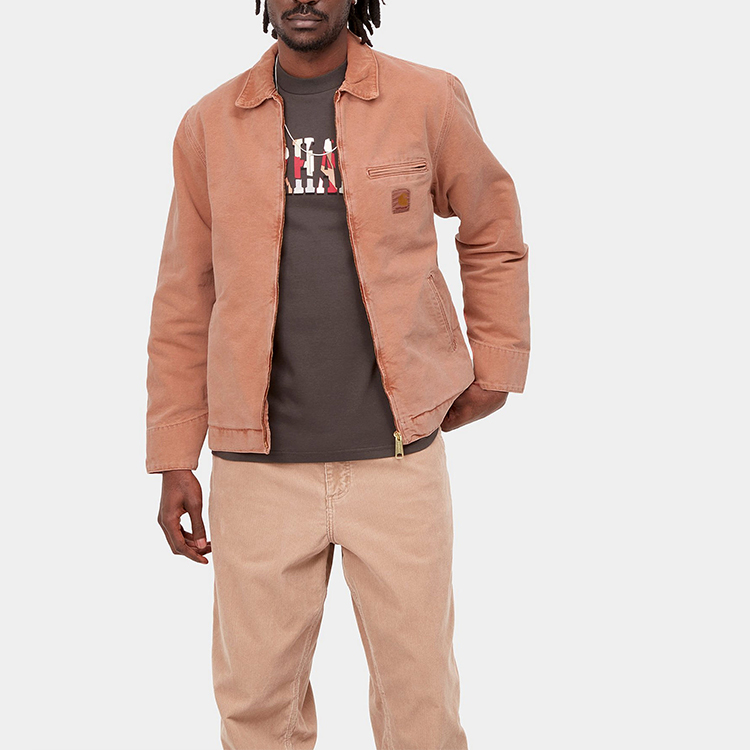 Details for Carhartt WIP SS22 Detroit Jacket Orange Workwear I026467-0VV-FH
