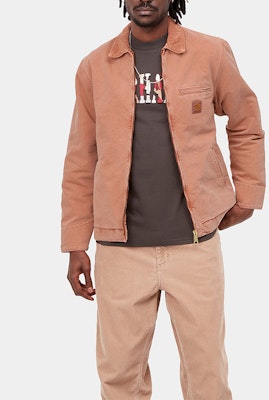 Carhartt WIP SS22 Detroit Jacket Orange Workwear I026467-0VV-FH Details for Carhartt WIP SS22 Detroit Jacket Orange Workwear I026467-0VV-FH