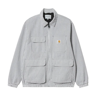 Carhartt WIP SS22 Dryden Striped Multi-Pocket Jacket Black/White Men’s I030024-0SL-XX