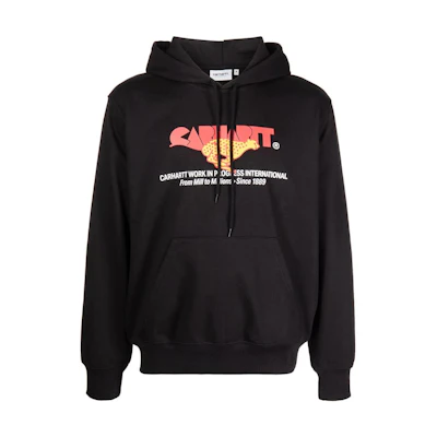 Carhartt WIP SS22 Graphic Drawstring Hoodie Black Men’s Long Sleeve I029941BLCKBLACK