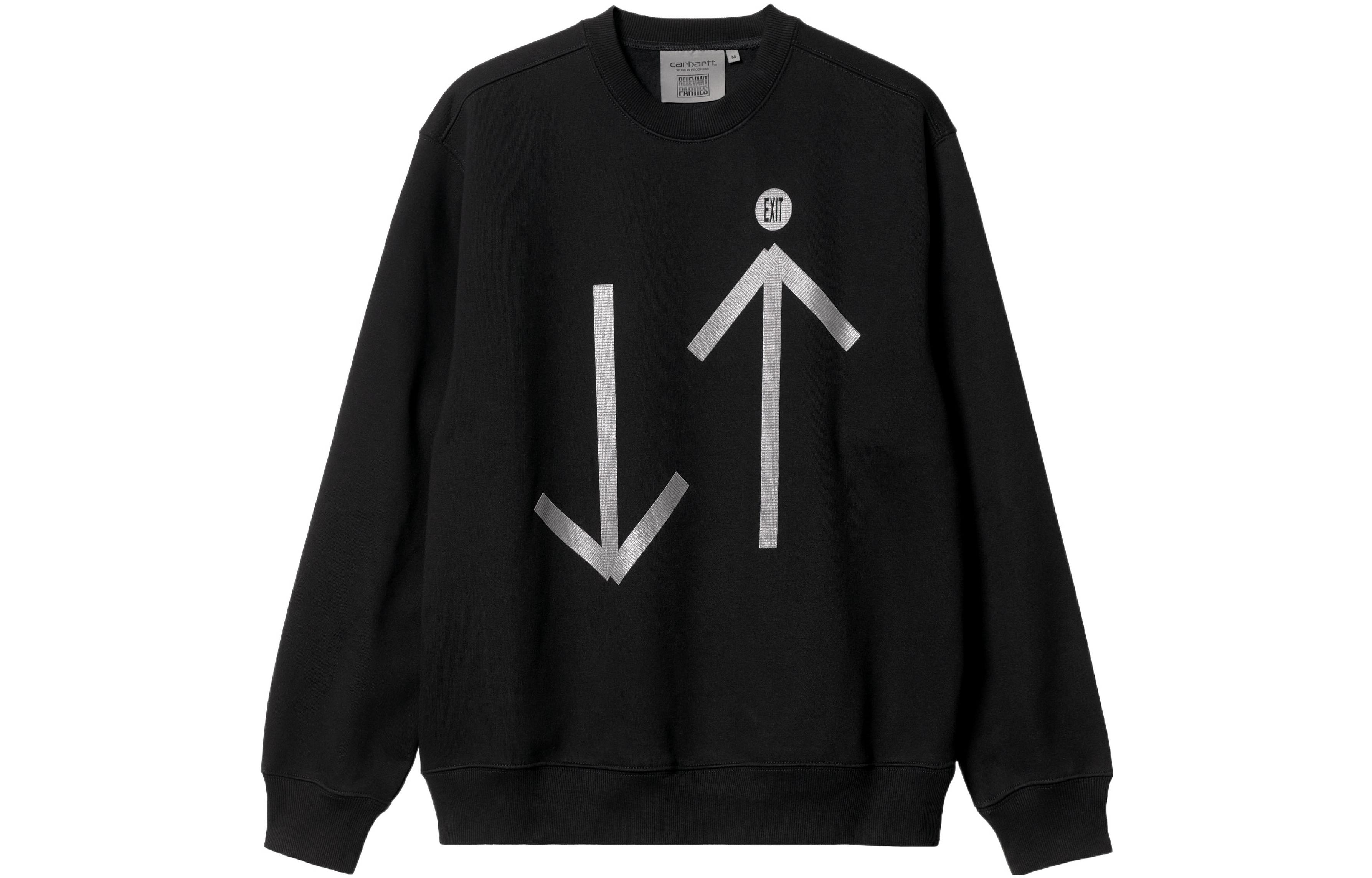 Carhartt WIP SS22 Graphic Print Crewneck Sweatshirt Black Fashion I030598-89-XX