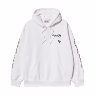 Carhartt WIP SS22 HD Scramble Logo Graphic Hoodie White () I029952-00A-XX