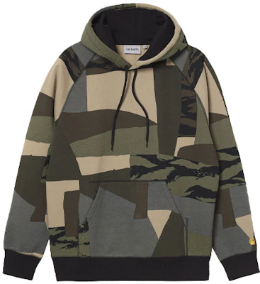 Carhartt WIP SS22 Hooded Chase Pullover Sweatshirt Hijau Army Colorblock I026384-0O7-XX Order Carhartt WIP SS22 Hooded Chase Pullover Sweatshirt Hijau Army Colorblock I026384-0O7-XX