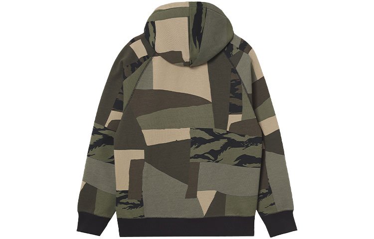 Lookbook Carhartt WIP SS22 Hooded Chase Pullover Sweatshirt Hijau Army Colorblock I026384-0O7-XX