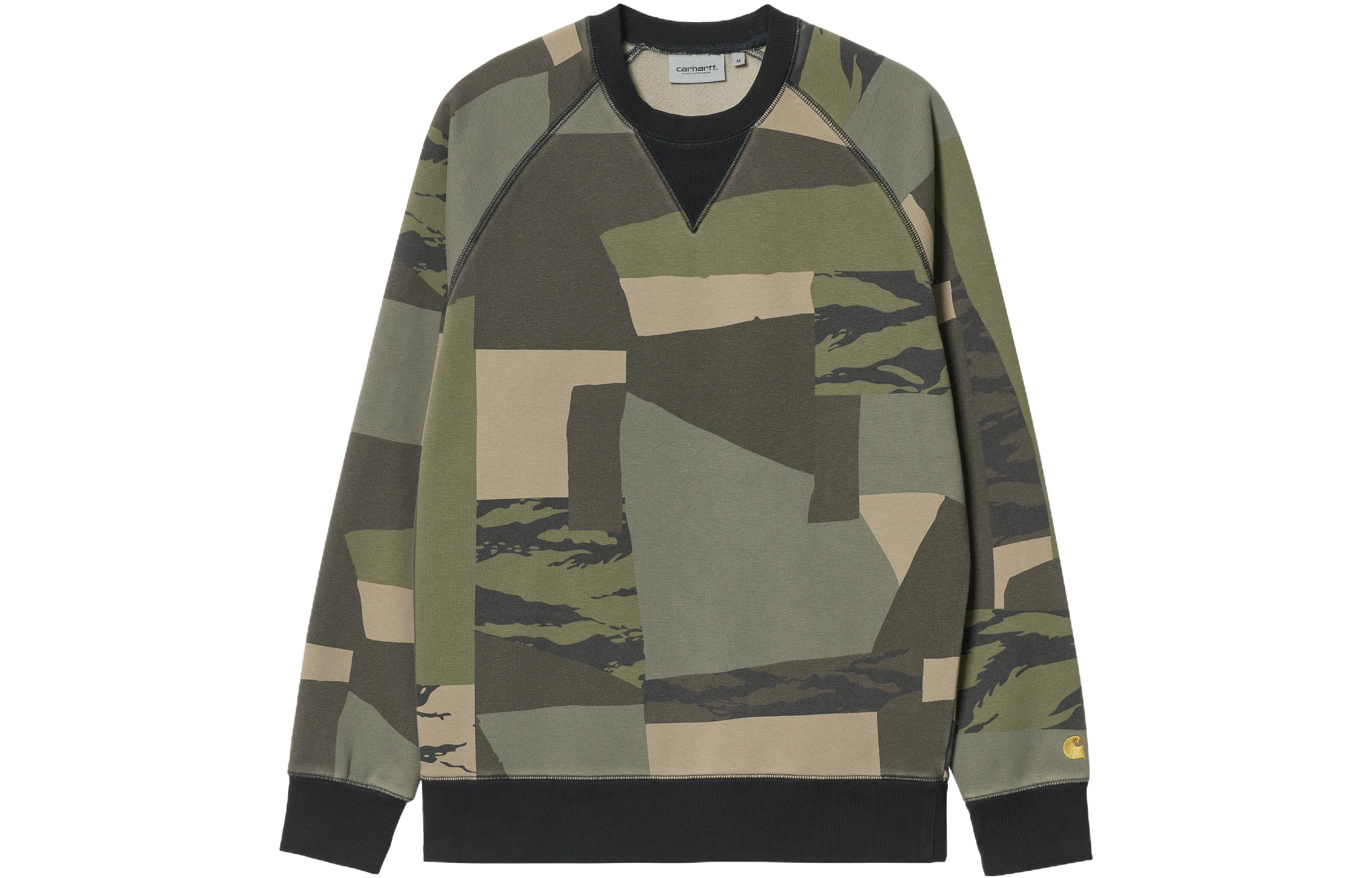 Carhartt WIP SS22 Logo Camo Crewneck Sweatshirt Unisex Multicolor I026383-0O7-XX