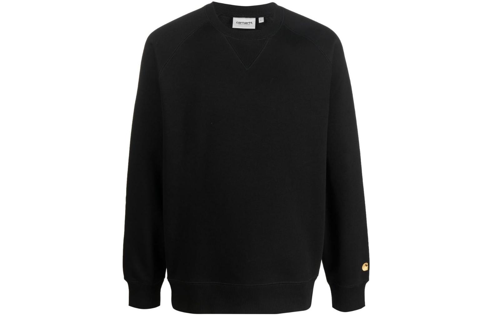 Carhartt WIP SS22 Logo Crewneck Long Sleeve Sweatshirt Black () I02638300345