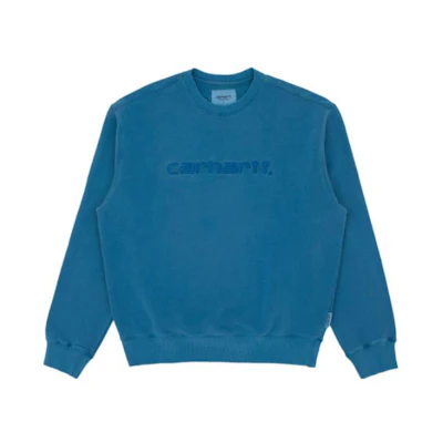 Carhartt WIP SS22 Logo Crewneck Sweatshirt Unisex - Lake Blue CHXSWA202007-FBLD