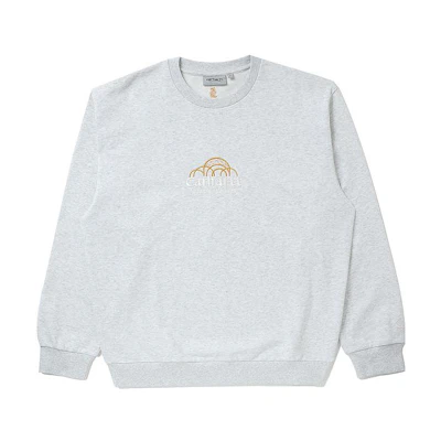 Carhartt WIP SS22 Logo Embroidered Crewneck Sweatshirt Grey () CHXSWI029951IGYL