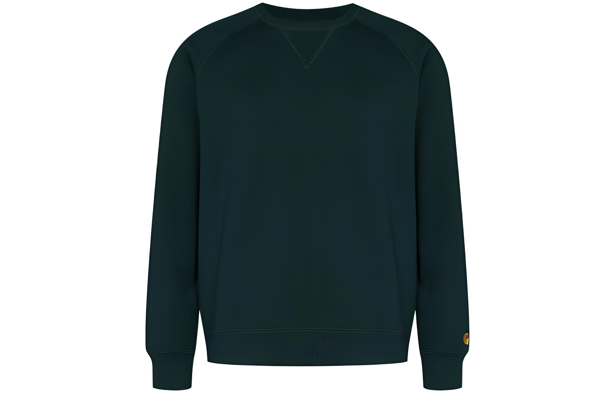 Carhartt WIP SS22 Logo Embroidered Green Long Sleeve Sweatshirt I026383OJJXX