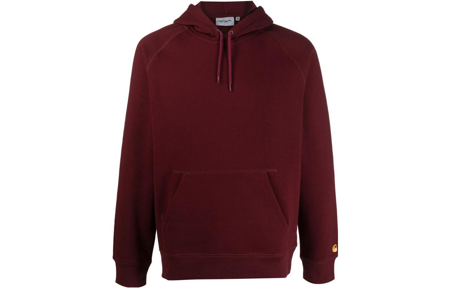 Carhartt WIP SS22 Logo Embroidered Raglan Hoodie Red () I026384231