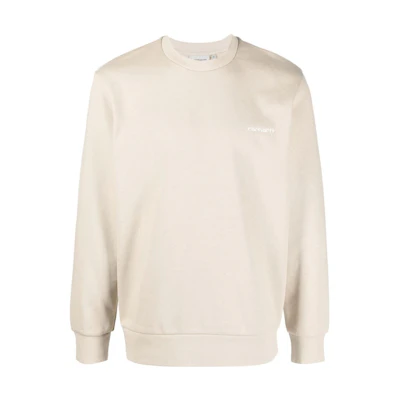 Carhartt WIP SS22 Logo Embroidered Sweatshirt Men’s Off-White I0246780QSXX