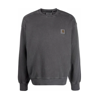 Carhartt WIP SS22 Logo Patch Crewneck Long Sleeve Sweatshirt Grey I02995789XX03