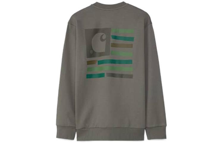 Carhartt WIP SS22 Loose-Fit Crewneck Sweatshirt Green with Back Logo Print I030089-0EH-XX