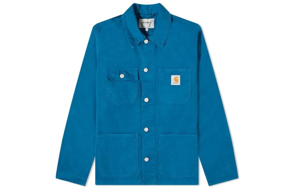 Carhartt WIP SS22 Michigan Jacket Blue Long-Sleeve Button-Up I02484900001GD