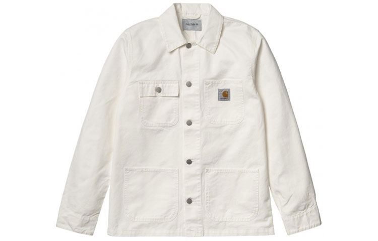 Carhartt WIP SS22 Michigan Jacket Classic White Button-Up Long Sleeve Jacket I024849350GD