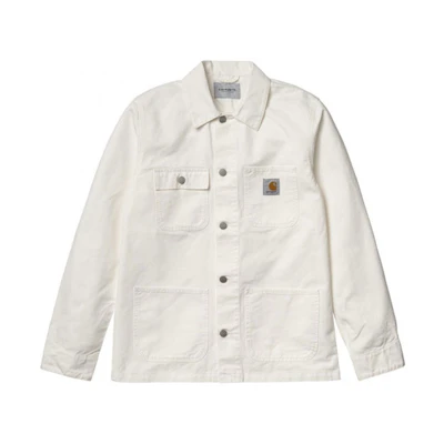 Carhartt WIP SS22 Michigan Jacket Classic White Button-Up Long Sleeve Jacket I024849350GD