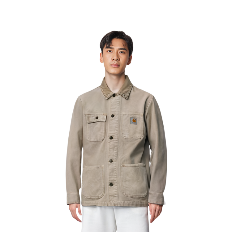 Carhartt WIP SS22 Michigan Jacket Retro Khaki Workwear Logo  Outerwear. I026480-0ME-FH 圖 3