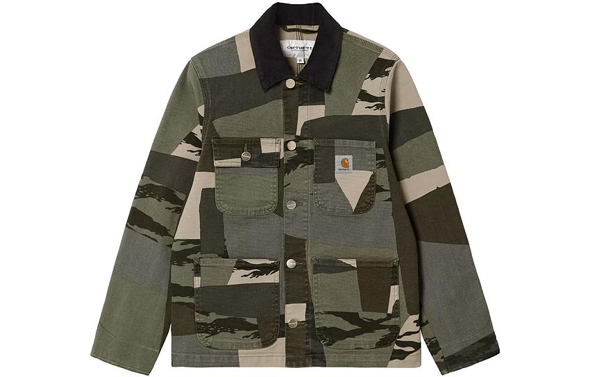 Carhartt WIP SS22 Multi-Pocket Camo Logo Jacket Colorful Outerwear CHXJK26480CAI-MLX