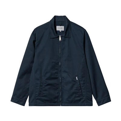 Carhartt WIP SS22 Solid Color Collared Jacket Blue I030612-0NY-02