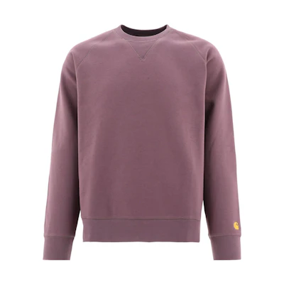 Carhartt WIP SS22 Solid Ribbed Crewneck Sweatshirt Purple Long Sleeve I0263830XVXX