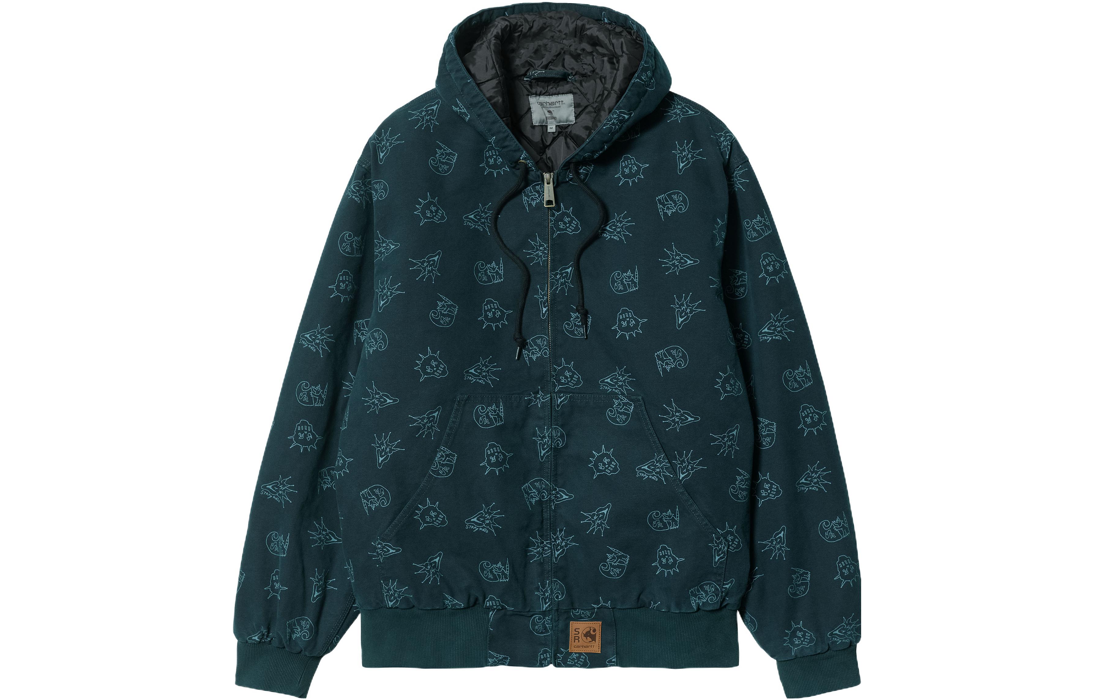 Carhartt WIP SS22 Stray Rats OG Active Jacket Vintage Duck Blue Hoodie I029389-05B-02